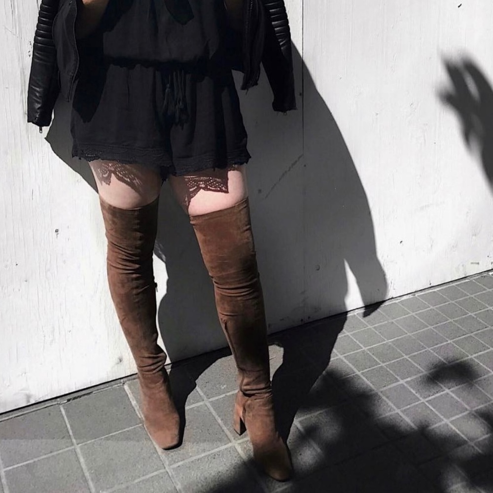 Jeffrey Campbell thigh high suede boots